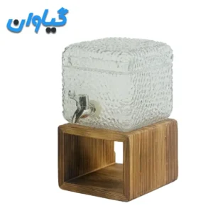 کلمن شیشه ای پایه چوبی مدل VG312